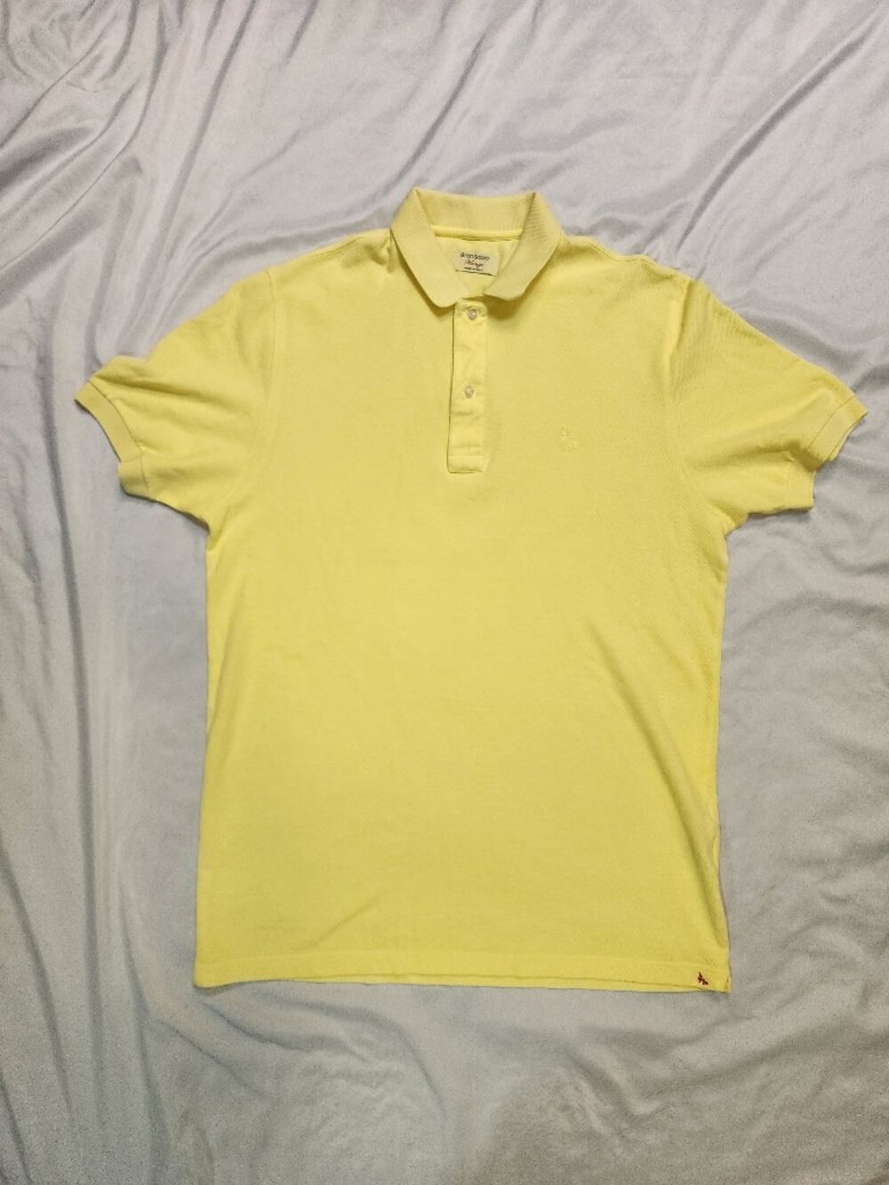 Gran Sasso Vintage Yellow Cotton Polo Made Italy 50